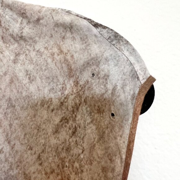 Helmut Lang Jersey Silk Tulip Hem Dress Brown Tie Dye, Women's Size M - Picture 4 of 4